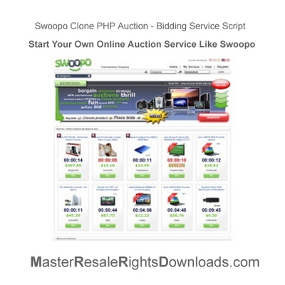 Product picture Swoopo Clone PHP Auction Service Script