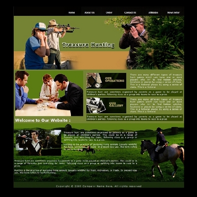 Product picture Hunting Niche Website Template