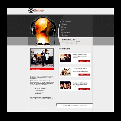 Product picture MusicMania Music Store Website Template