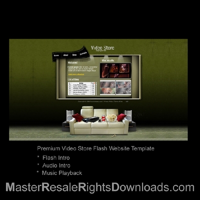 Product picture Flash Video Store Niche Website Template