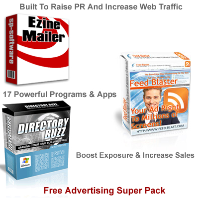 Product picture Free Advertising Super Pack - 17 Ad Software Programs & Apps