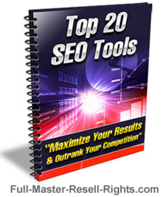 Product picture Ebook - Top 20 SEO Tools With Full Master Resale Rights