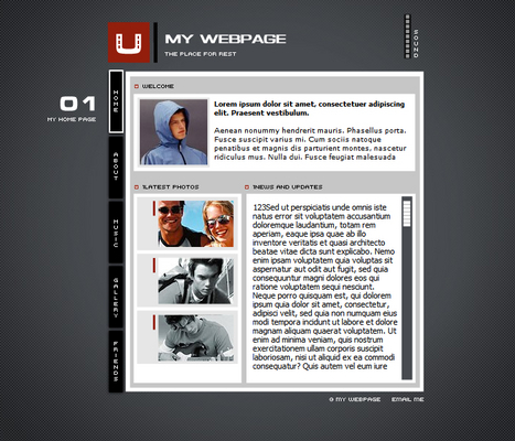 Product picture Male Personal Profile Flash Website Template