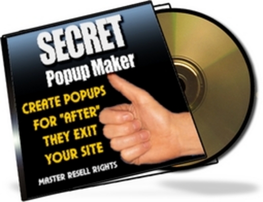 Product picture Secret Popup Maker Software - Secret Exit Popups