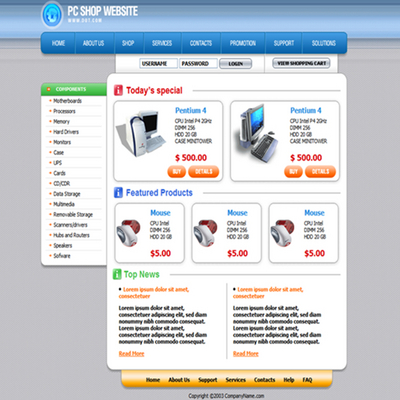 Product picture Electronics - PC Store Website Template