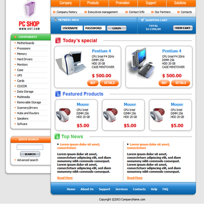 Product picture Computer Software & Hardware Store Website Template