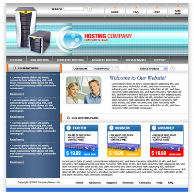 Product picture Web Hosting Website Template