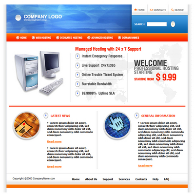 Product picture Web Hosting Service Website Template