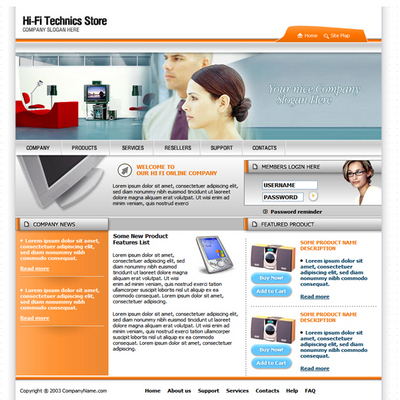 Product picture HiFi Online Electronics Store Website Template