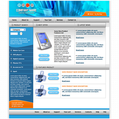 Product picture Online Store - Electronics, Cellphones, HiFi Website Templat