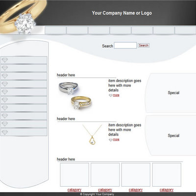 Product picture Online Store Jewlery Website Template