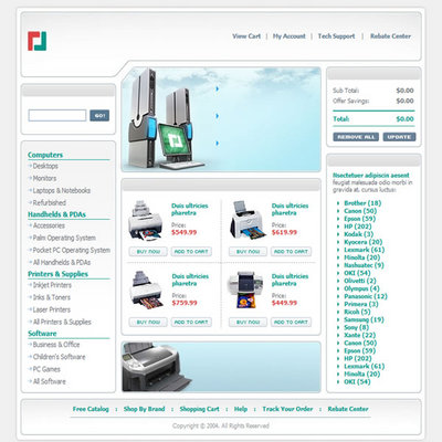 Product picture Online Store Computer Sales Website Template