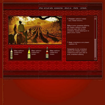 Product picture Online Store Flash Wine & Liquor Website Template