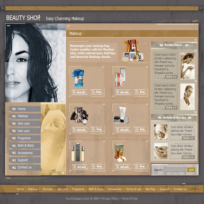 Product picture Online Store Flash Womens Accessories Website Template