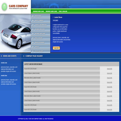 Product picture Automotive Flash Website Template
