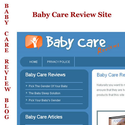 Product picture Baby Care Review Site & Baby Care Review Blog Template