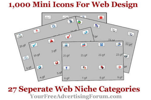 Product picture 1,000 Mini Icons For Web Design
