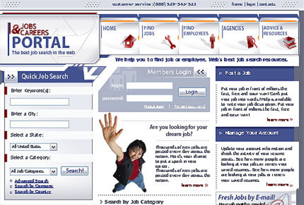 Product picture Jobs And Careers - Employment Flash Website Template