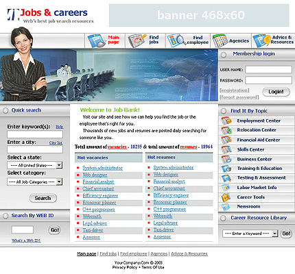 Product picture Jobs And Careers - Employment Flash Website Template