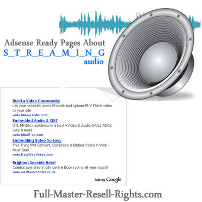 Product picture Adsense Ready Streaming Audio Pages